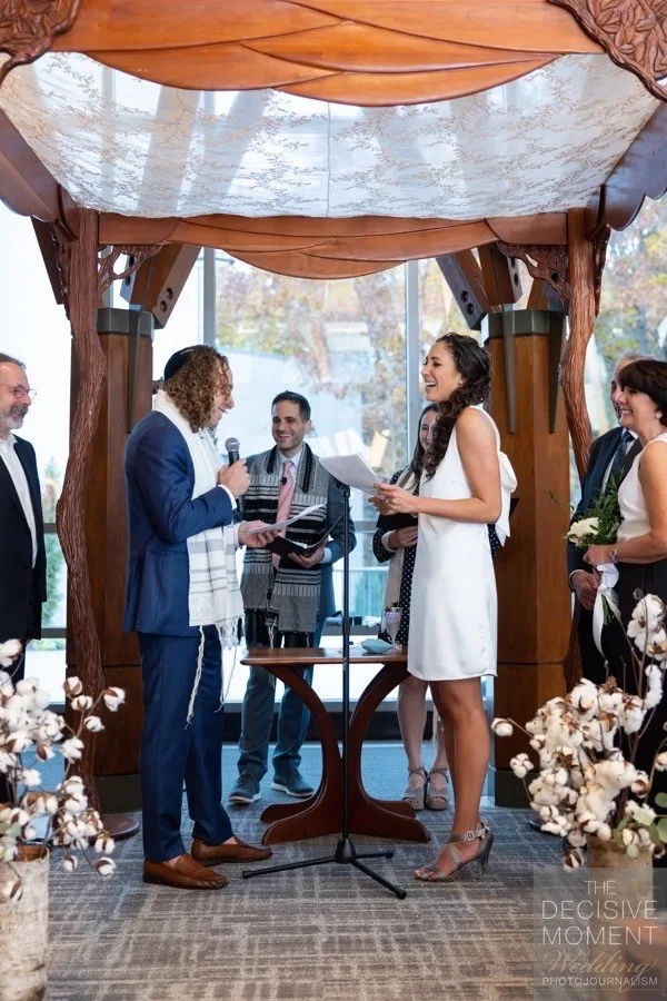 Wedding ceremony under chuppah